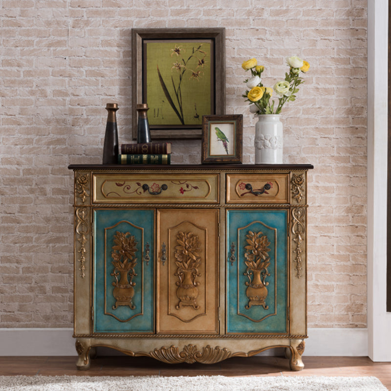 Distressed Wood Industrial Storage Cabinet, Solid Wood Rectangle Cabinet 47"L x 16"W x 41"H Gold Clearhalo 'Cabinets & Chests' 'cabinets_chests' 'furn' 'furn_cabinets_chests' 'Furniture' 'Living Room Furniture' 7334123