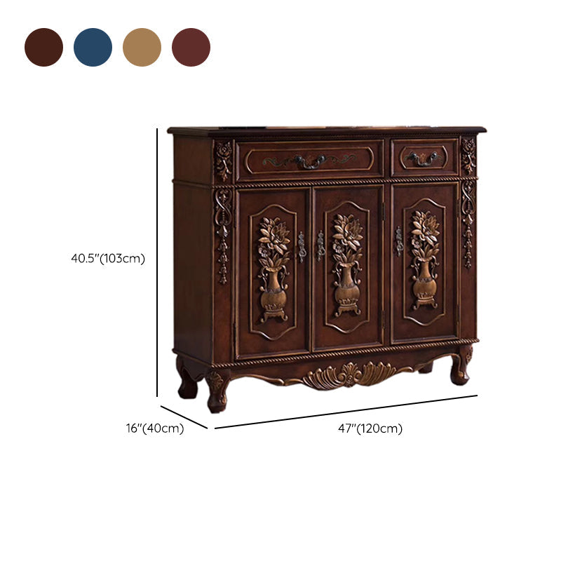 Distressed Wood Industrial Storage Cabinet, Solid Wood Rectangle Cabinet Clearhalo 'Cabinets & Chests' 'cabinets_chests' 'furn' 'furn_cabinets_chests' 'Furniture' 'Living Room Furniture' 7334138