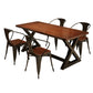 Set di tavoli da pranzo industriale 1/2/5 pezzi con mobili da cucina a base di metallo