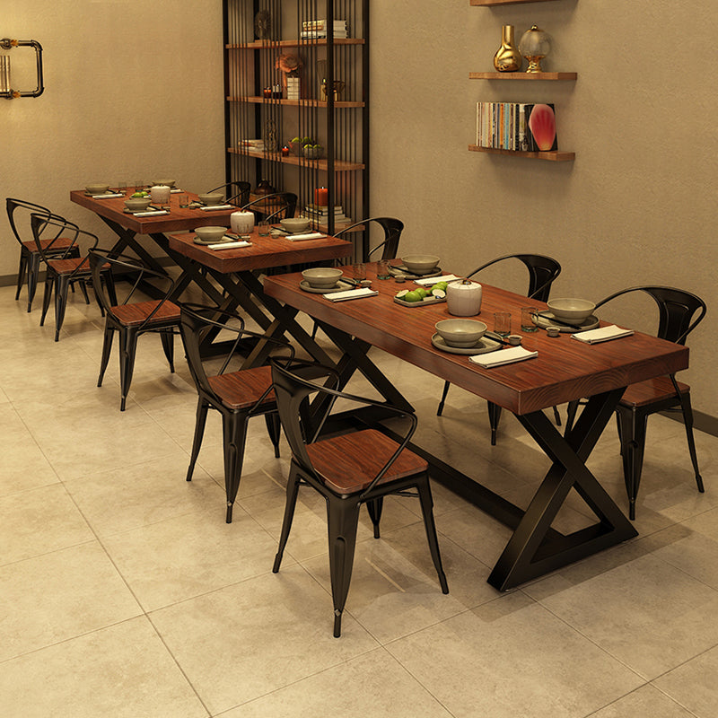 Set di tavoli da pranzo industriale 1/2/5 pezzi con mobili da cucina a base di metallo