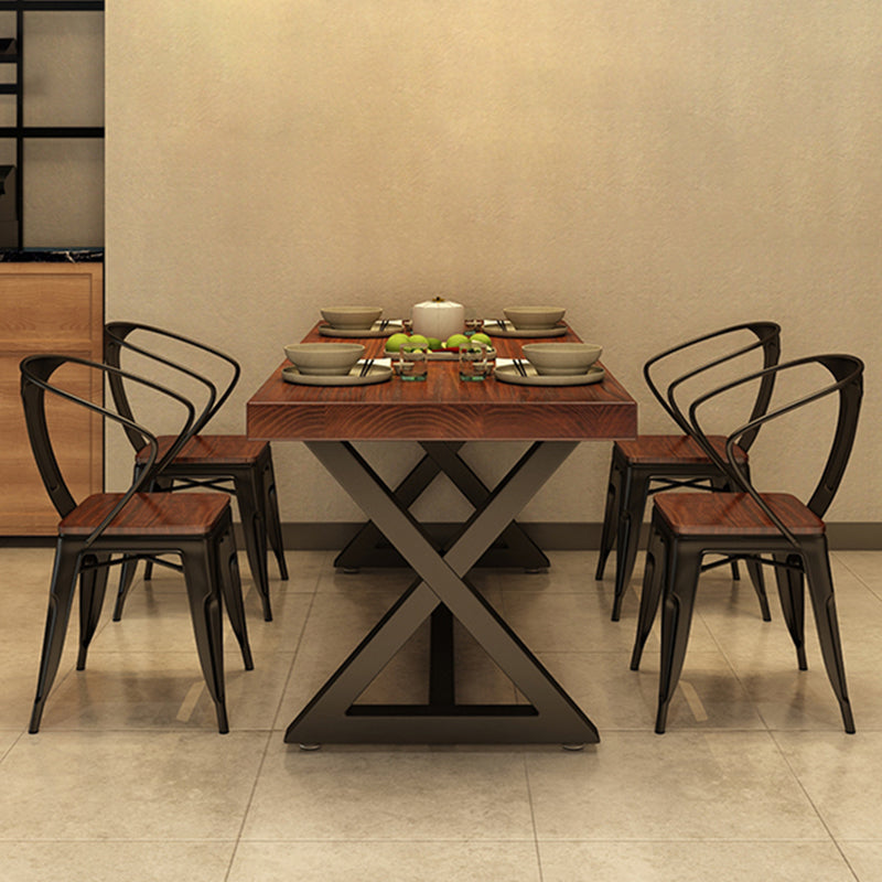 Set di tavoli da pranzo industriale 1/2/5 pezzi con mobili da cucina a base di metallo