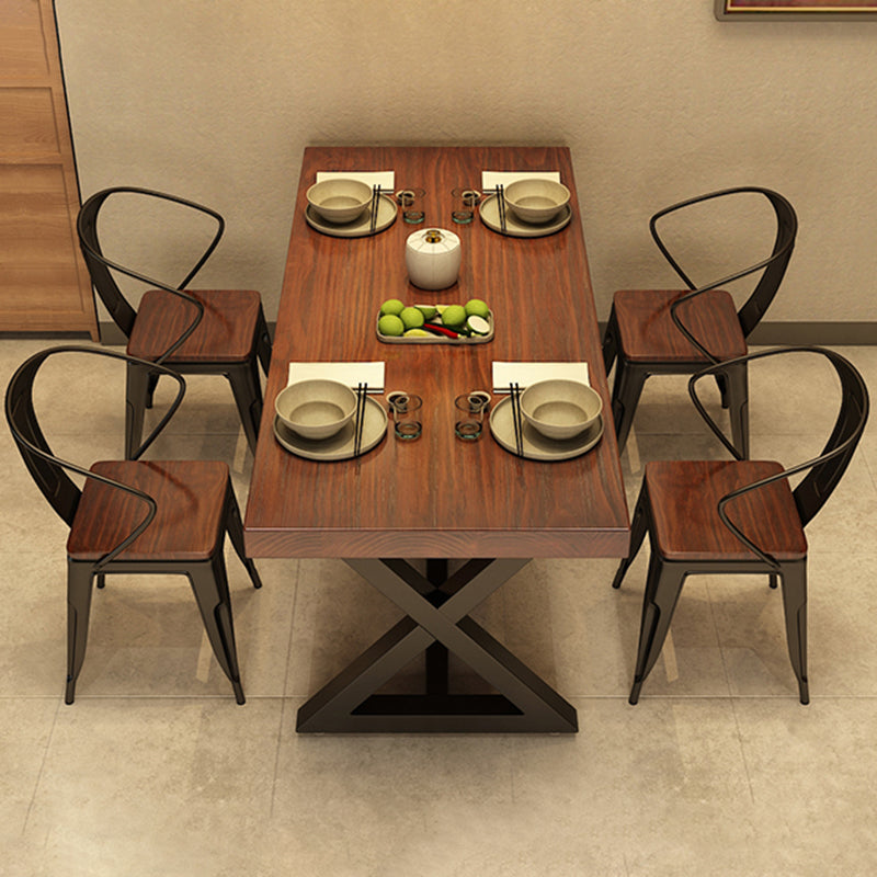 Set di tavoli da pranzo industriale 1/2/5 pezzi con mobili da cucina a base di metallo