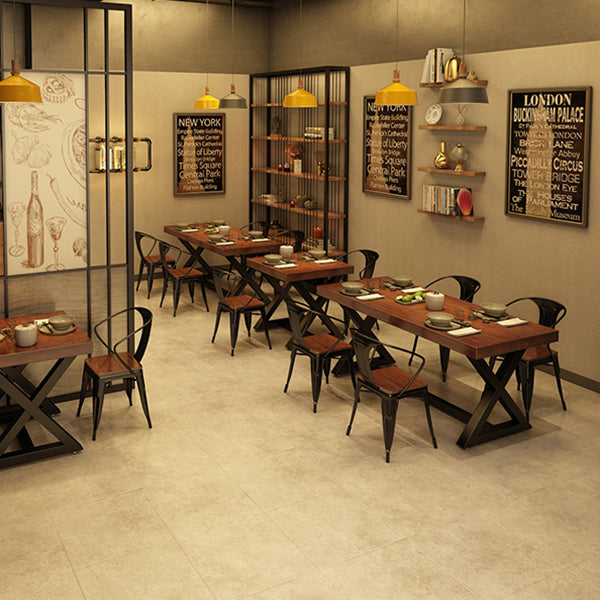 Set di tavoli da pranzo industriale 1/2/5 pezzi con mobili da cucina a base di metallo