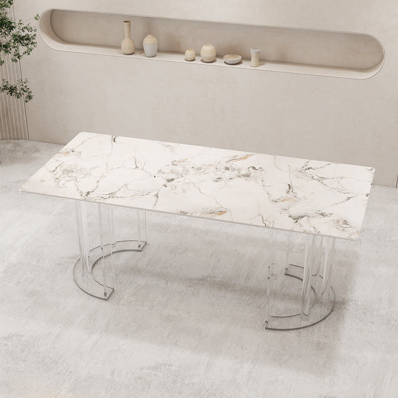 Mobili in pietra in stile glam 1/5/7 pezzi mobili per sala da pranzo in altezza standard per casa