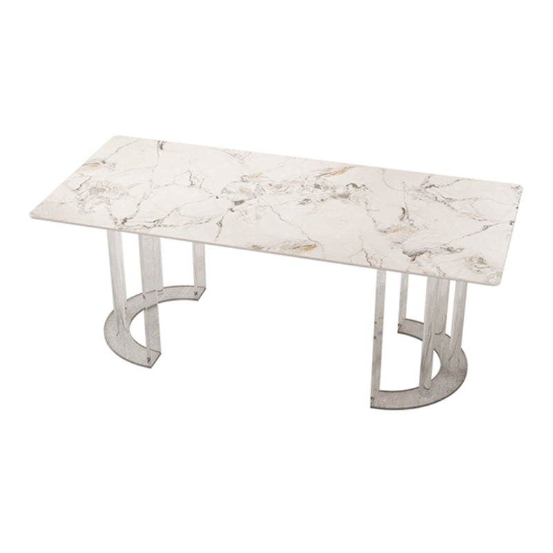 Mobili in pietra in stile glam 1/5/7 pezzi mobili per sala da pranzo in altezza standard per casa