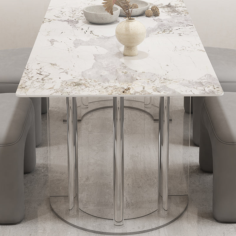 Mobili in pietra in stile glam 1/5/7 pezzi mobili per sala da pranzo in altezza standard per casa