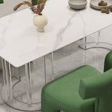 Glam Style Stone Furniture 1/5/7 Pcs Standard Height Dining Room Furniture Set for Home