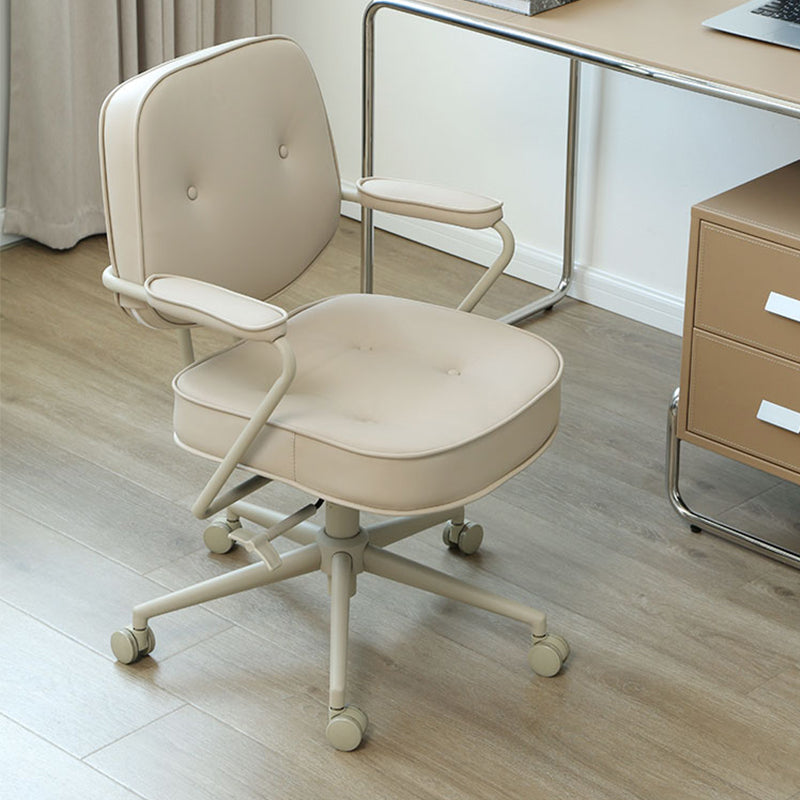 Moderne bureaustoelgevoelde armen verstelbare stoelhoogte stoel met wielen
