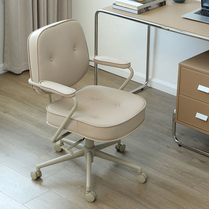 Moderne bureaustoelgevoelde armen verstelbare stoelhoogte stoel met wielen