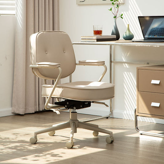 Silla de oficina moderna brazos acolchados altura de altura de asiento ajustable con ruedas