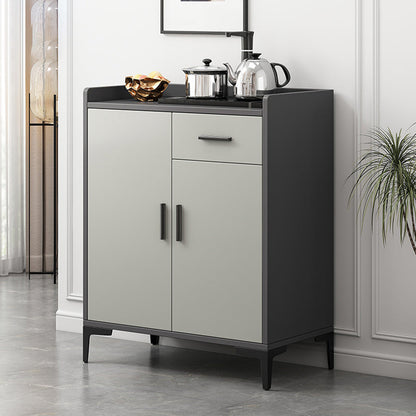 Server da pranzo in stile moderno grigio colore ingegnerizzato in legno con 1 cassetto