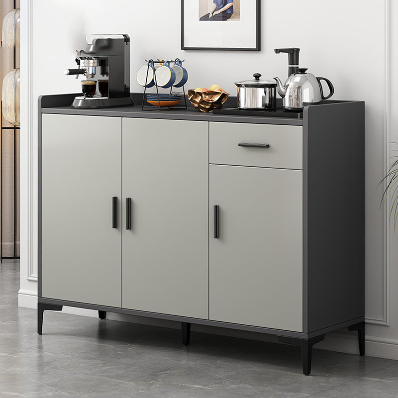 Server da pranzo in stile moderno grigio colore ingegnerizzato in legno con 1 cassetto