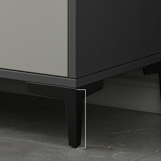 Server da pranzo in stile moderno grigio colore ingegnerizzato in legno con 1 cassetto