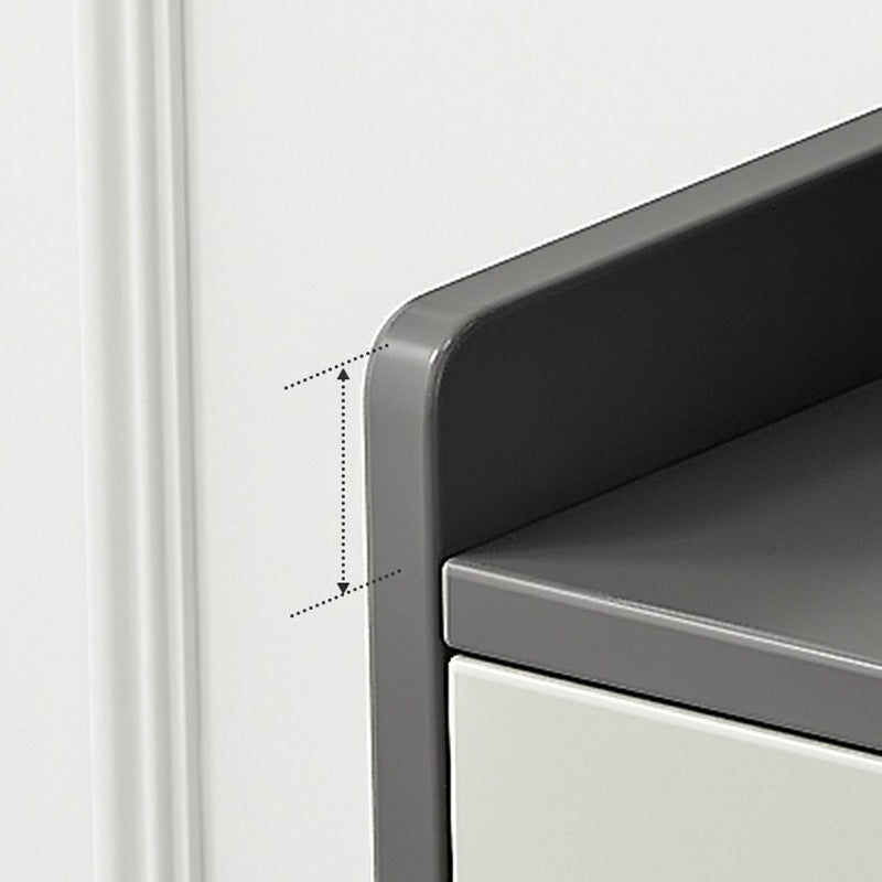 Server da pranzo in stile moderno grigio colore ingegnerizzato in legno con 1 cassetto