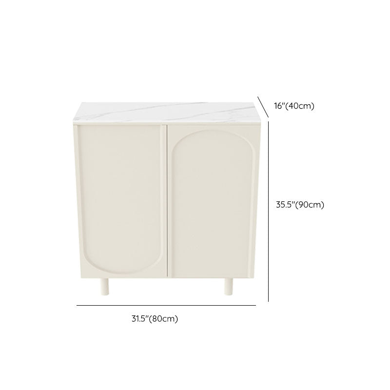 Contemporary Sideboard Stone Storage Sideboard Buffet with Doors for Dining Room Clearhalo 'buffet_sideboard' 'Buffets & Sideboards' 'furn' 'furn_buffet_sideboard' 'Furniture' 'Kitchen & Dining Furniture' 7335511