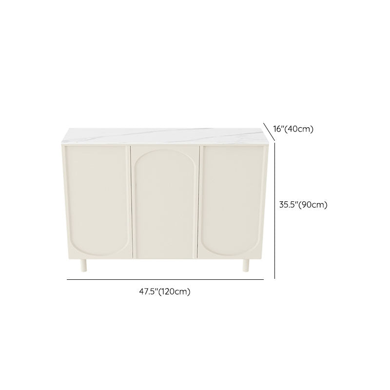 Contemporary Sideboard Stone Storage Sideboard Buffet with Doors for Dining Room Clearhalo 'buffet_sideboard' 'Buffets & Sideboards' 'furn' 'furn_buffet_sideboard' 'Furniture' 'Kitchen & Dining Furniture' 7335513