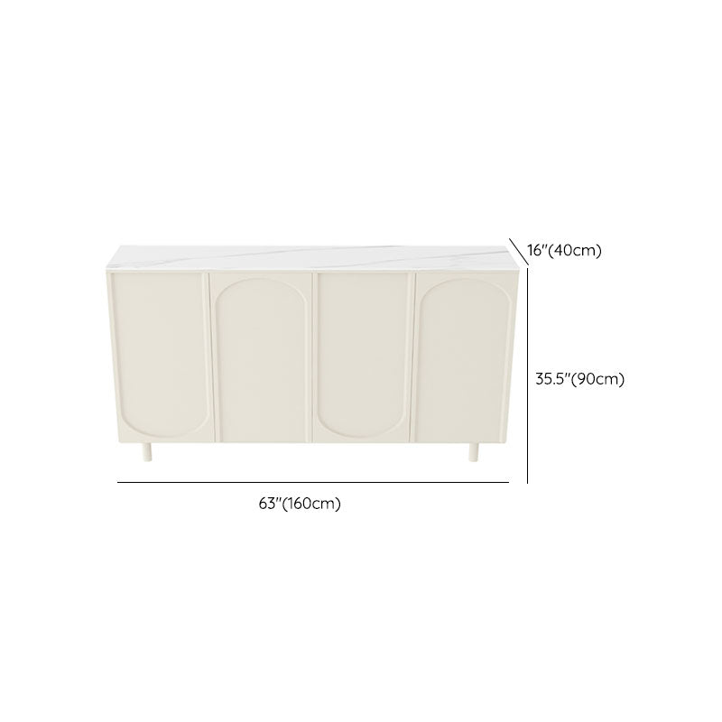 Contemporary Sideboard Stone Storage Sideboard Buffet with Doors for Dining Room Clearhalo 'buffet_sideboard' 'Buffets & Sideboards' 'furn' 'furn_buffet_sideboard' 'Furniture' 'Kitchen & Dining Furniture' 7335514