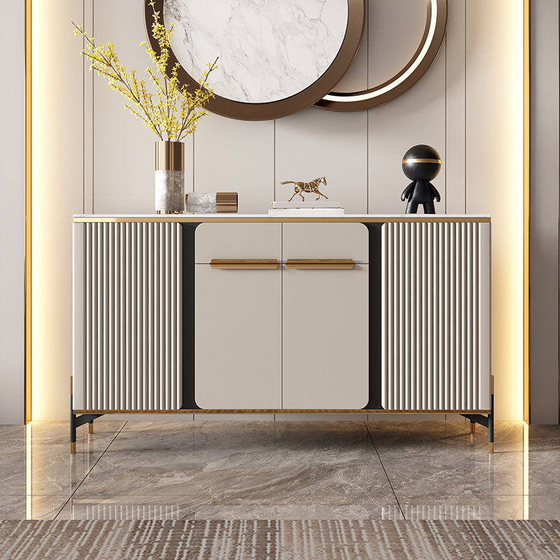 Modernism Sideboard 2 Drawers Server Cabinet with Storage for Dining Room Clearhalo 'buffet_sideboard' 'Buffets & Sideboards' 'furn' 'furn_buffet_sideboard' 'Furniture' 'Kitchen & Dining Furniture' 7335522
