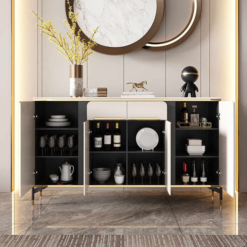 Modernism Sideboard 2 Drawers Server Cabinet with Storage for Dining Room Clearhalo 'buffet_sideboard' 'Buffets & Sideboards' 'furn' 'furn_buffet_sideboard' 'Furniture' 'Kitchen & Dining Furniture' 7335527