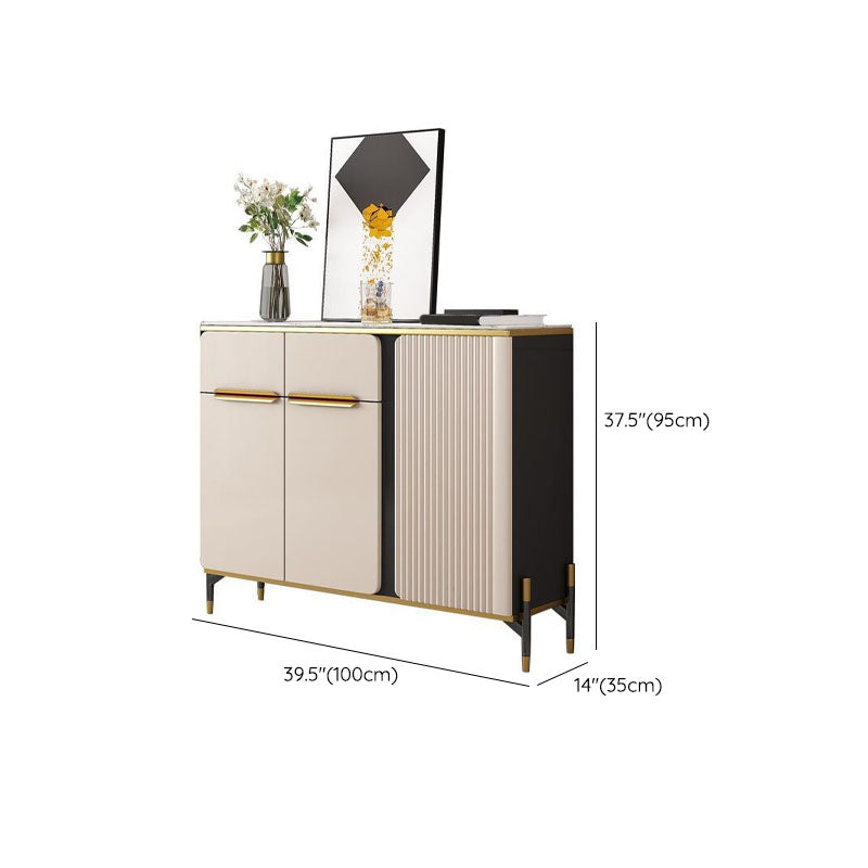 Modernism Sideboard 2 Drawers Server Cabinet with Storage for Dining Room Clearhalo 'buffet_sideboard' 'Buffets & Sideboards' 'furn' 'furn_buffet_sideboard' 'Furniture' 'Kitchen & Dining Furniture' 7335529