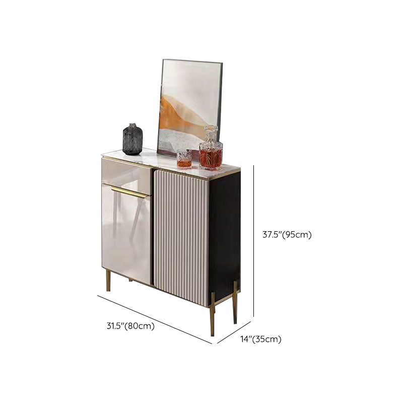 Modernism Sideboard 2 Drawers Server Cabinet with Storage for Dining Room Clearhalo 'buffet_sideboard' 'Buffets & Sideboards' 'furn' 'furn_buffet_sideboard' 'Furniture' 'Kitchen & Dining Furniture' 7335534