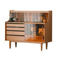 Portes en verre de style moderne Table buffet en bois massif avec 5 tirages