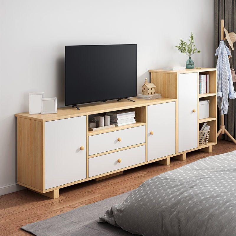 Wooden TV Media Console Scandinavian TV Stand Console for Living Room Clearhalo 'furn' 'furn_tv_stands_entertainment_centers' 'Furniture' 'Living Room Furniture' 'TV Stands & Entertainment Centers' 'TV Stands & Media Storage Furniture' 'tv_stands_entertainment_centers' 7335895