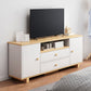 Wooden TV Media Console Scandinavian TV Stand Console for Living Room 47"L x 12"W x 21"H White 2 Clearhalo 'furn' 'furn_tv_stands_entertainment_centers' 'Furniture' 'Living Room Furniture' 'TV Stands & Entertainment Centers' 'TV Stands & Media Storage Furniture' 'tv_stands_entertainment_centers' 7335897