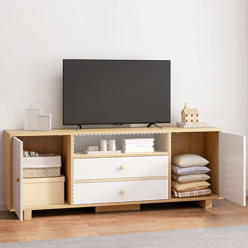Wooden TV Media Console Scandinavian TV Stand Console for Living Room Clearhalo 'furn' 'furn_tv_stands_entertainment_centers' 'Furniture' 'Living Room Furniture' 'TV Stands & Entertainment Centers' 'TV Stands & Media Storage Furniture' 'tv_stands_entertainment_centers' 7335898