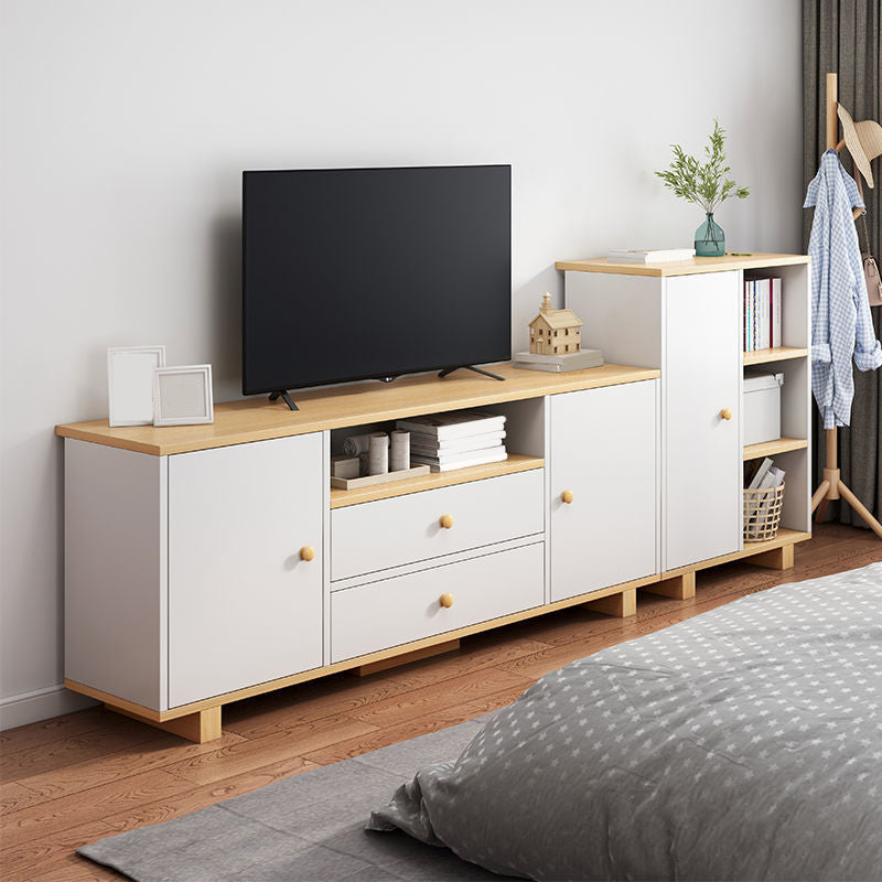 Wooden TV Media Console Scandinavian TV Stand Console for Living Room Clearhalo 'furn' 'furn_tv_stands_entertainment_centers' 'Furniture' 'Living Room Furniture' 'TV Stands & Entertainment Centers' 'TV Stands & Media Storage Furniture' 'tv_stands_entertainment_centers' 7335899