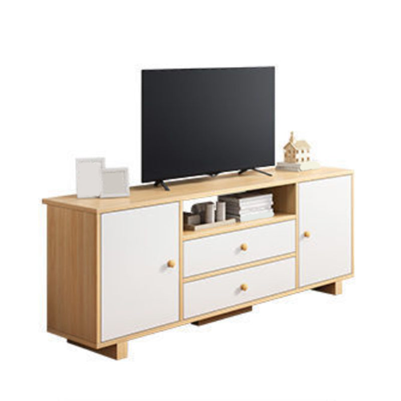 Wooden TV Media Console Scandinavian TV Stand Console for Living Room Clearhalo 'furn' 'furn_tv_stands_entertainment_centers' 'Furniture' 'Living Room Furniture' 'TV Stands & Entertainment Centers' 'TV Stands & Media Storage Furniture' 'tv_stands_entertainment_centers' 7335904