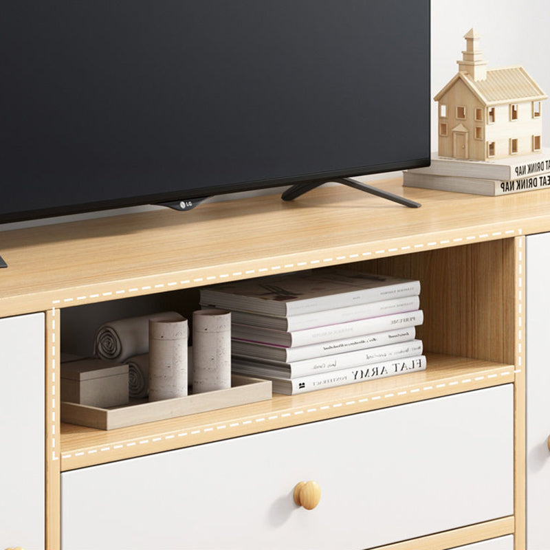Wooden TV Media Console Scandinavian TV Stand Console for Living Room Clearhalo 'furn' 'furn_tv_stands_entertainment_centers' 'Furniture' 'Living Room Furniture' 'TV Stands & Entertainment Centers' 'TV Stands & Media Storage Furniture' 'tv_stands_entertainment_centers' 7335906