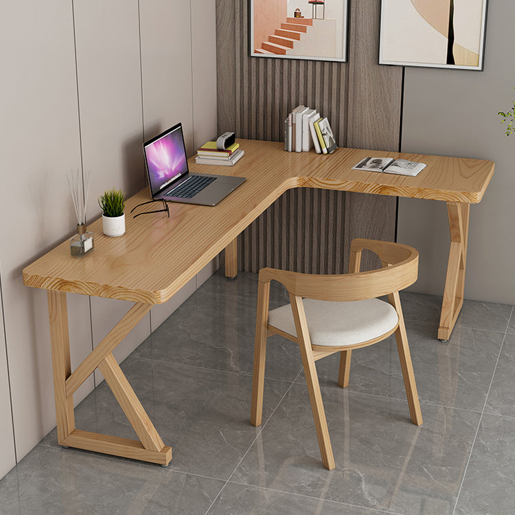 Modern Style Wooden Writing Desk L-Shape Office Table with 3 Legs for Home 70.9"L x 31.5"W x 29.5"H Right Hand Return Clearhalo 'furn' 'furn_office_desk' 'Furniture' 'Office Desks' 'Office Furniture' 'office_desk' 7336065