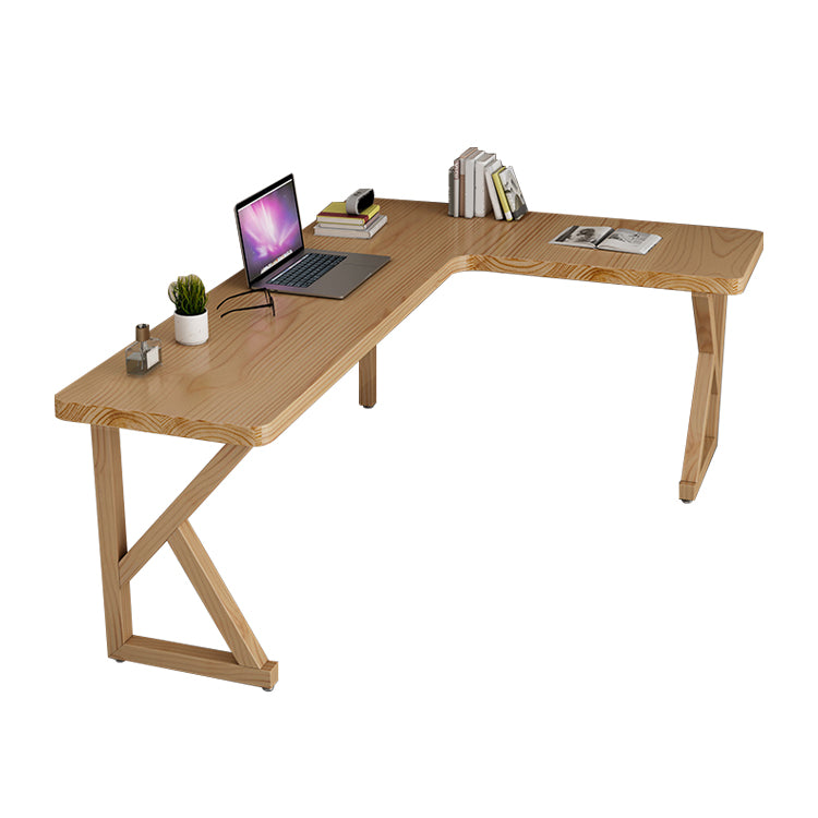Modern Style Wooden Writing Desk L-Shape Office Table with 3 Legs for Home Right Hand Return Clearhalo 'furn' 'furn_office_desk' 'Furniture' 'Office Desks' 'Office Furniture' 'office_desk' 7336070