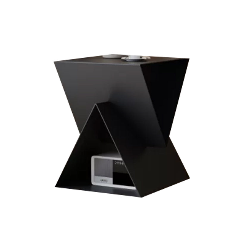 15" Wide Contemporary Corner Table Storage Square Accent Side Table Black 1 Clearhalo 'Coffee & Accent Tables' 'End & Side Tables' 'end_side_tables' 'furn' 'furn_end_side_tables' 'Furniture' 'Living Room Furniture' 7336132