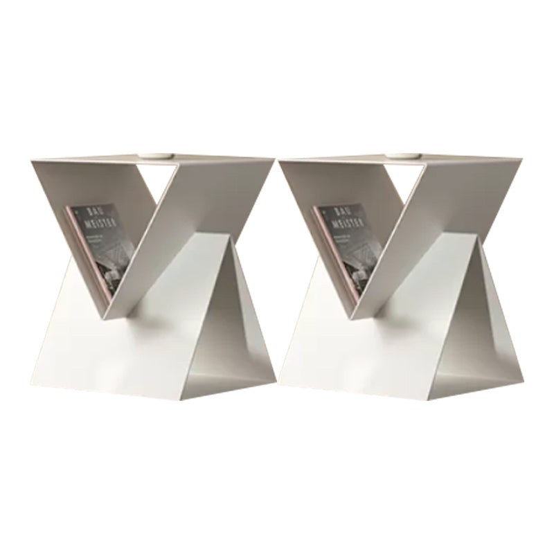 15" Wide Contemporary Corner Table Storage Square Accent Side Table White 2 Clearhalo 'Coffee & Accent Tables' 'End & Side Tables' 'end_side_tables' 'furn' 'furn_end_side_tables' 'Furniture' 'Living Room Furniture' 7336137