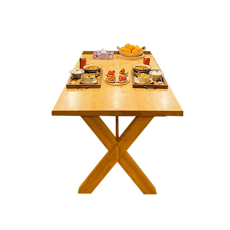 Trestle Base Dining Room Table Wood Dining Table for Dining Room Without Chairs Clearhalo 'Dining Tables & Seating' 'Dining Tables' 'dining_table' 'furn' 'furn_dining_table' 'Furniture' 'Kitchen & Dining Furniture' 7336662