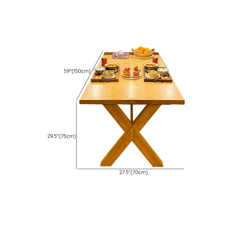 Trestle Base Dining Room Table Wood Dining Table for Dining Room Clearhalo 'Dining Tables & Seating' 'Dining Tables' 'dining_table' 'furn' 'furn_dining_table' 'Furniture' 'Kitchen & Dining Furniture' 7336675