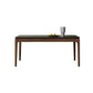 Ash Wood Frame Dining Table Black Stone Top Dinette Table for Home