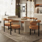 White Stone Top Dinette Table with Double Pedestal Modern Free Form Dining Table Clearhalo 'Dining Tables & Seating' 'Dining Tables' 'dining_table' 'furn' 'furn_dining_table' 'Furniture' 'Kitchen & Dining Furniture' 7336695
