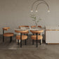 White Stone Top Dinette Table with Double Pedestal Modern Free Form Dining Table Clearhalo 'Dining Tables & Seating' 'Dining Tables' 'dining_table' 'furn' 'furn_dining_table' 'Furniture' 'Kitchen & Dining Furniture' 7336696