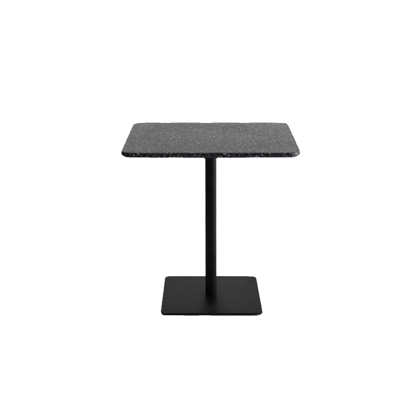 Pedestal Dining Room Table Square Dining Table for Dining Room Black 27.6"L x 27.6"W x 29.5"H Without Chairs Clearhalo 'Dining Tables & Seating' 'Dining Tables' 'dining_table' 'furn' 'furn_dining_table' 'Furniture' 'Kitchen & Dining Furniture' 7336712