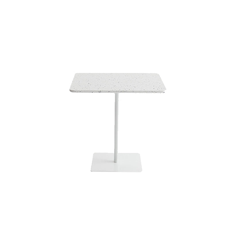 Pedestal Dining Room Table Square Dining Table for Dining Room White 27.6"L x 27.6"W x 29.5"H Without Chairs Clearhalo 'Dining Tables & Seating' 'Dining Tables' 'dining_table' 'furn' 'furn_dining_table' 'Furniture' 'Kitchen & Dining Furniture' 7336716
