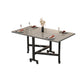 Table à manger rectangulaire moderne extensible pour salle à manger
