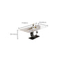 Rectangle Dining Room Table Pedestal Dinner Room Kitchen Table Clearhalo 'Dining Tables & Seating' 'Dining Tables' 'dining_table' 'furn' 'furn_dining_table' 'Furniture' 'Kitchen & Dining Furniture' 7336746