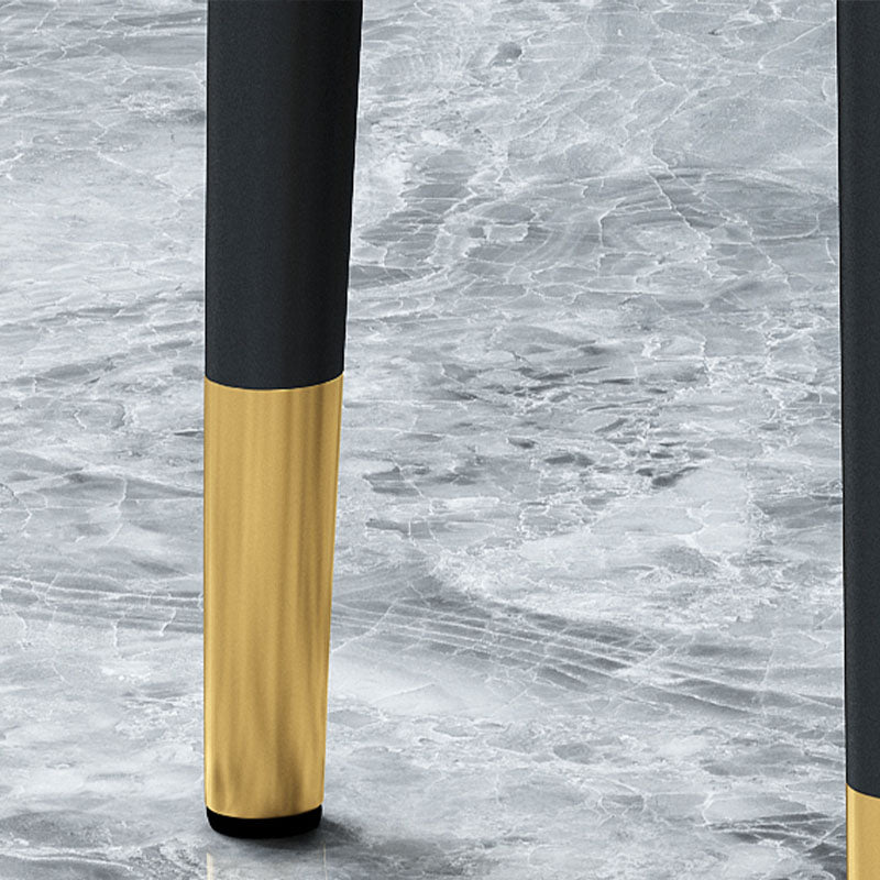 Luxury Ottoman Velvet Tear Resistant Metal Legs Solid Color Round Ottoman Clearhalo 'furn' 'furn_ottomans_poufs' 'Furniture' 'Living Room Furniture' 'Ottomans & Poufs' 'ottomans_poufs' 7336869