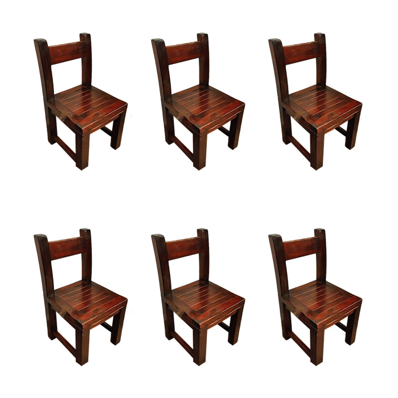 Open achterste eetkamerstoel Traditionele vaste houten eetkamerstoel