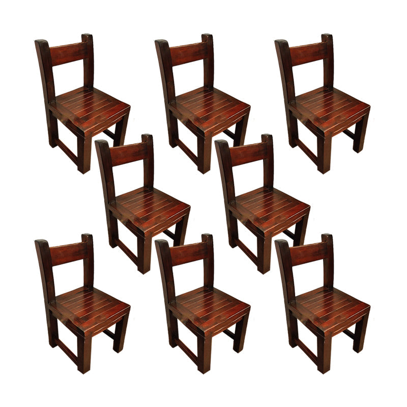 Open achterste eetkamerstoel Traditionele vaste houten eetkamerstoel