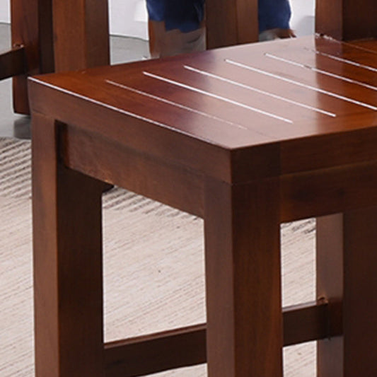 Open achterste eetkamerstoel Traditionele vaste houten eetkamerstoel