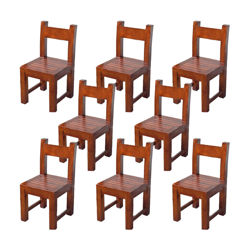 Open achterste eetkamerstoel Traditionele vaste houten eetkamerstoel